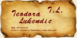 Teodora Lukendić vizit kartica